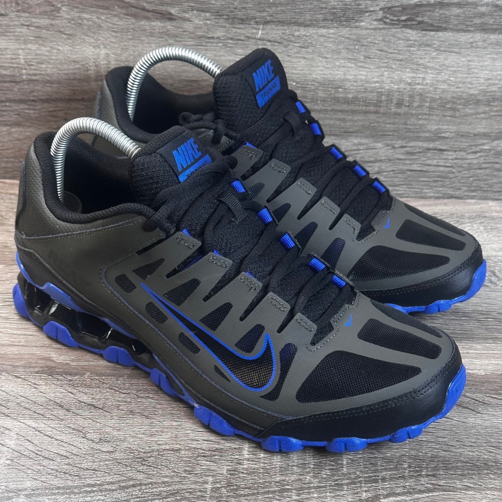 Nike Reax 8 TR Mesh Sneakers Mens 10 Newsprint Black Racer Training Shoes NEW